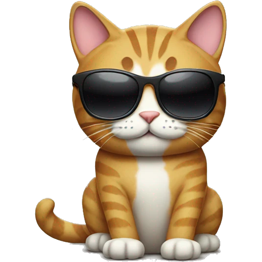 Cat with sunglasses emoji