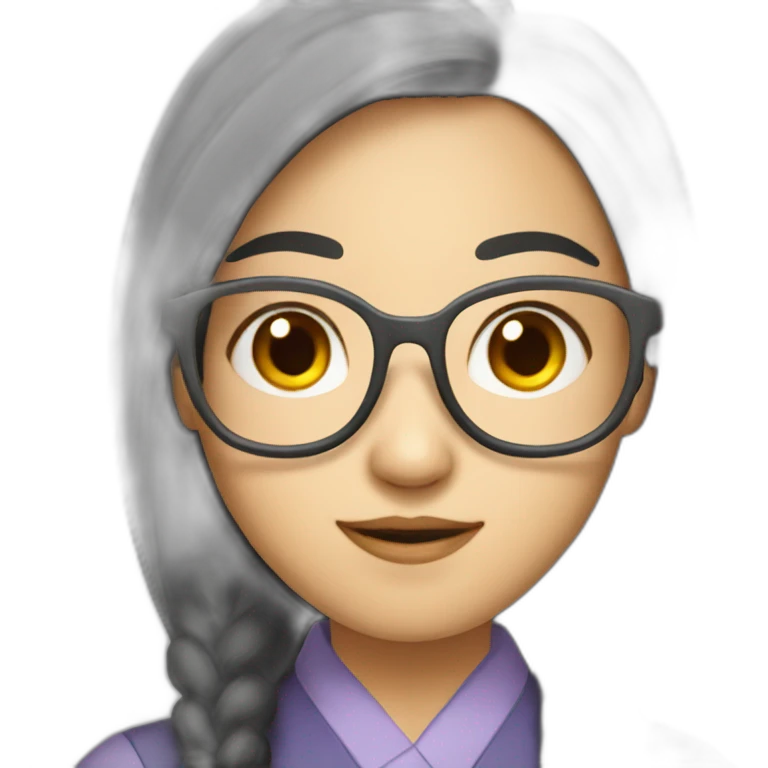 Asian Female maths genius emoji