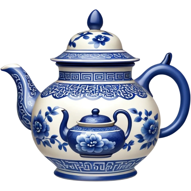 blue Chinese teapot emoji