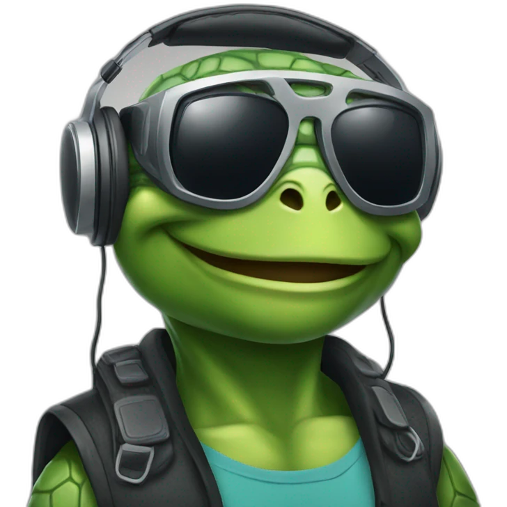 dj turtle emoji
