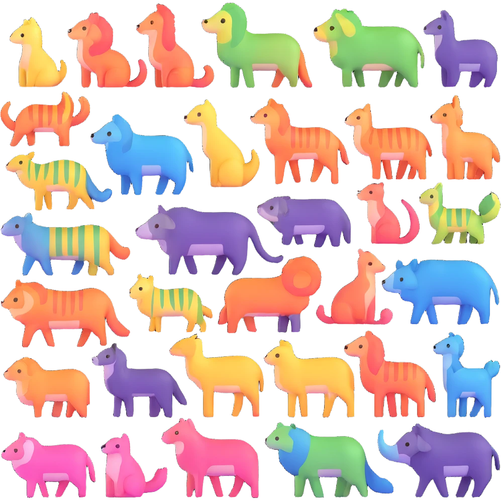 Rainbow Animals emoji
