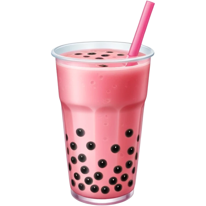 bubble tea made with watermelon juice emoji