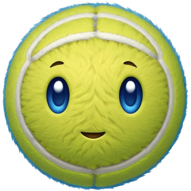 full blue tennis ball emoji