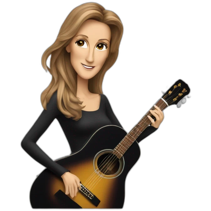 celine dion qui joue de la guitare emoji