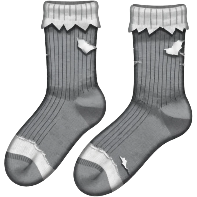 old dirty broken pair of socks emoji