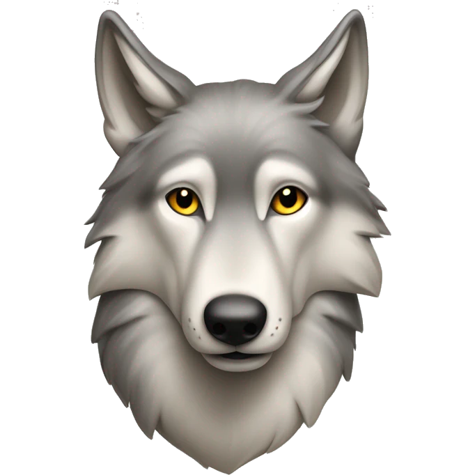 Loup affamé devant un abricot  emoji