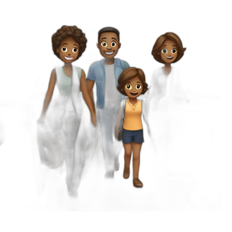 Family trip by plane emoji