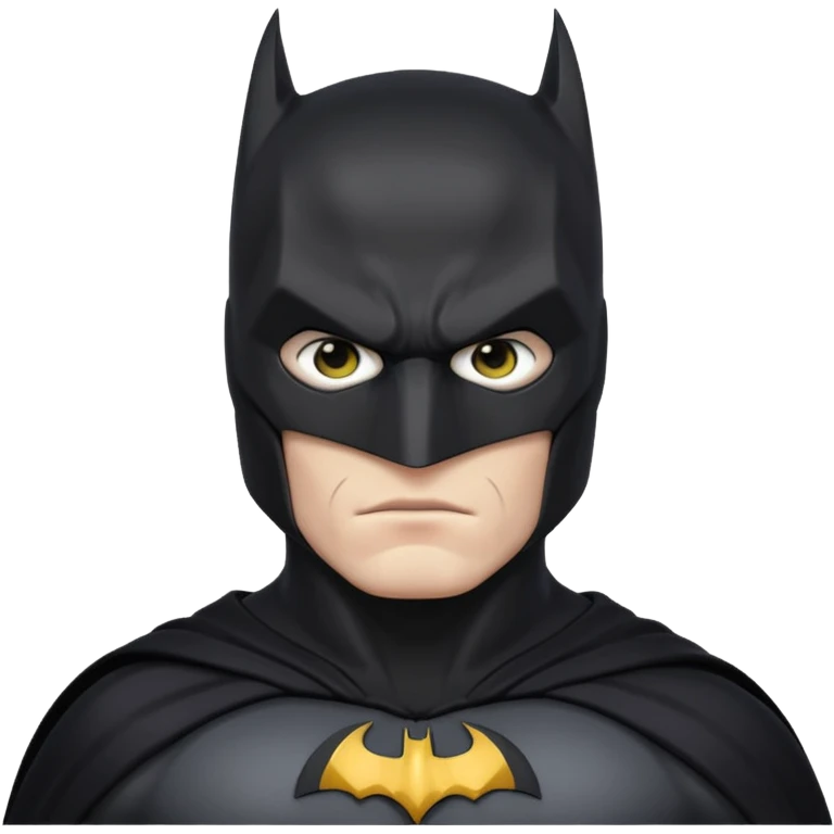 Batman white person glowing eyes emoji