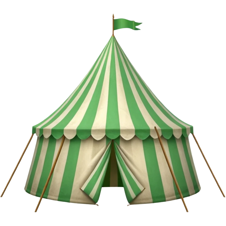 green carnival tent emoji