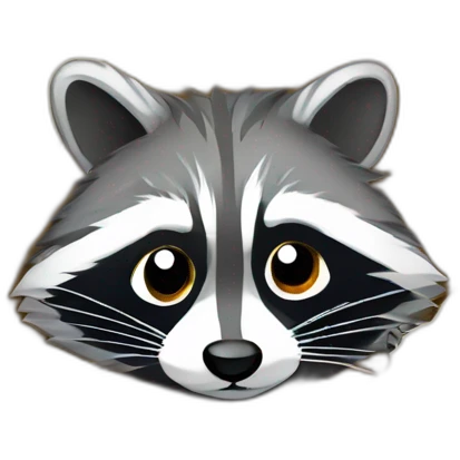Funny raccoon digging through crumpled paper emoji