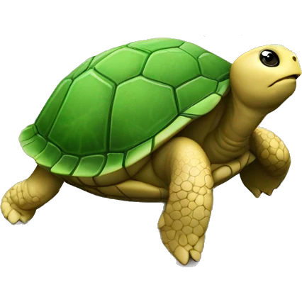 tortue avec un bitcoin de gravé dessus emoji