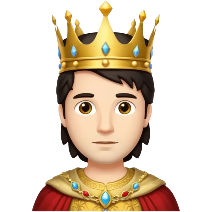 King: dark hair  emoji