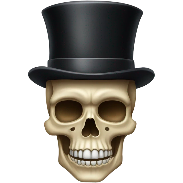 a skull face with a top hat emoji