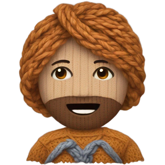 À la carte knitting emoji