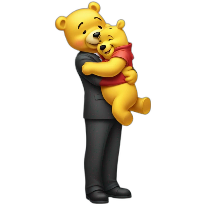 xi jinping Hugging winnie the pooh emoji