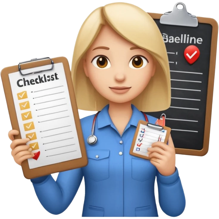 Emoji-style character holding clipboard with checklist: “1. Know baseline 2. Track 30 days 3. Play offense”, background with upward financial graph emoji