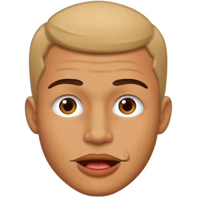 Douche biting his lip emoji