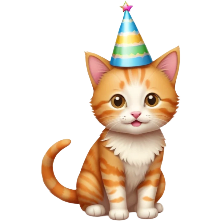 Ginger kitten birthday emoji