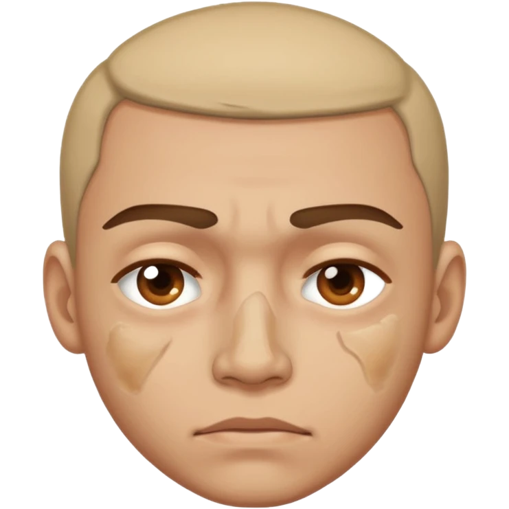 bruises near the man's eye emoji