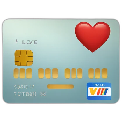 credit card love emoji