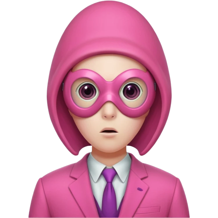 squid Game Guard — Circle mask (pink suit) emoji