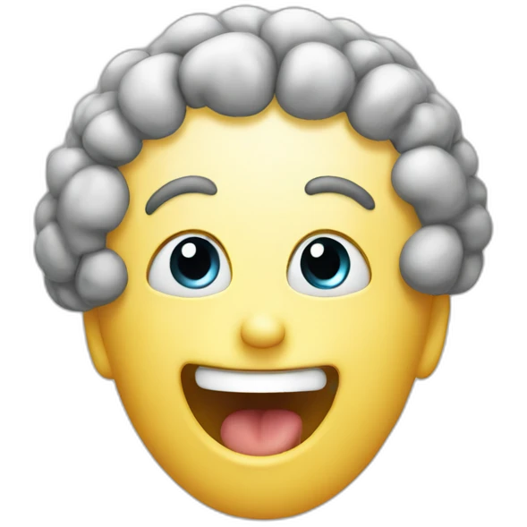 happy brain emoji