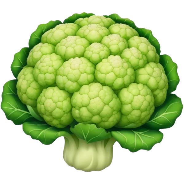 single green cauliflower emoji