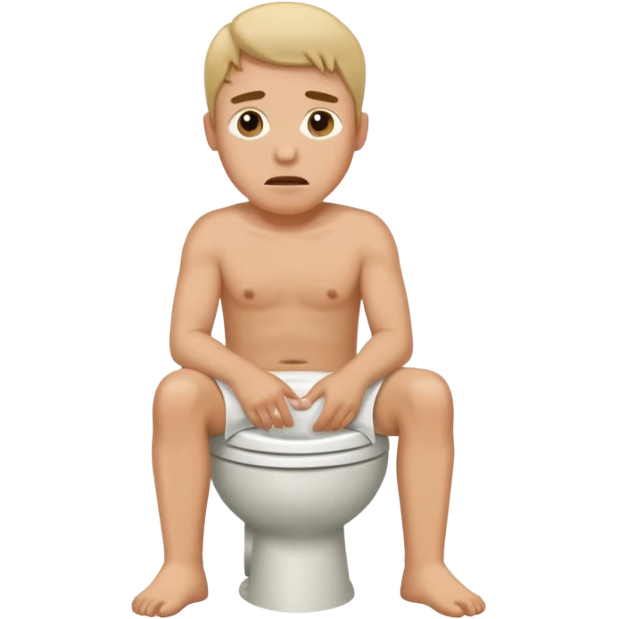 A man having diarrhea on the toilet emoji