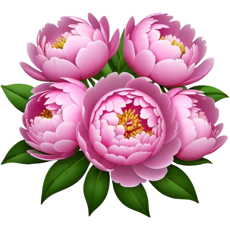 Peonies bouquet  emoji