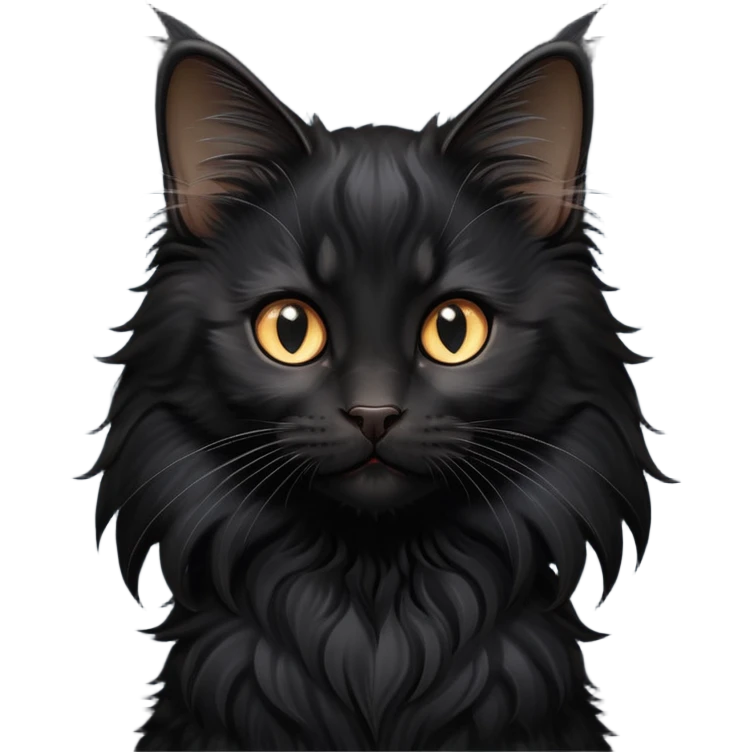 cinematic-black-maine-coon-kitten-portrait-emoji,-head-tilted-playfully-and-inquisitively,-sleek--black-fur,-simplified-yet-adorable-features,-highly-detailed,-glowing-with-a-warm,-friendly-glow  emoji