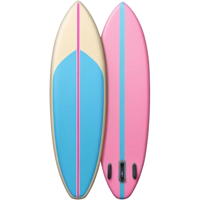 pink, blue, beige surfboard emoji
