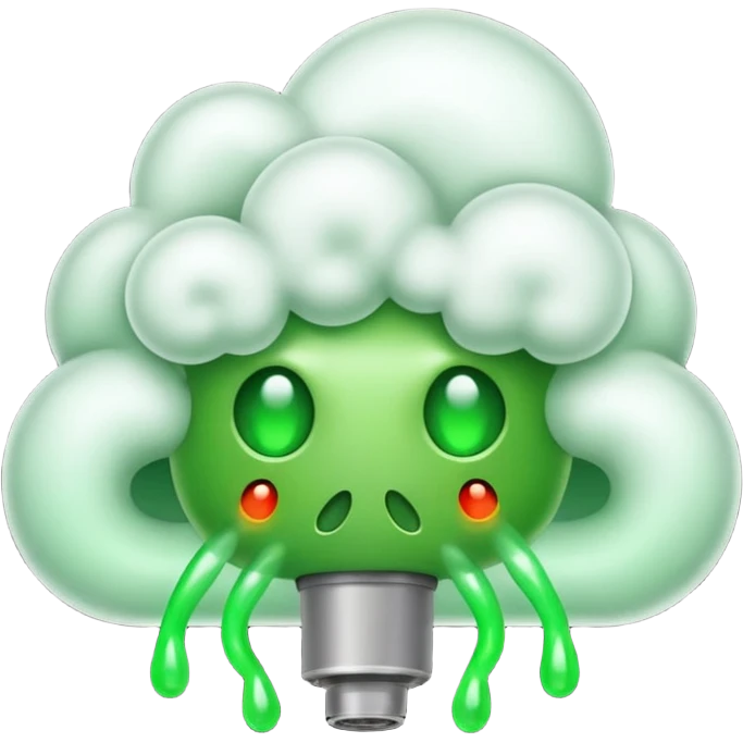 poisonous gas, isometric emoji
