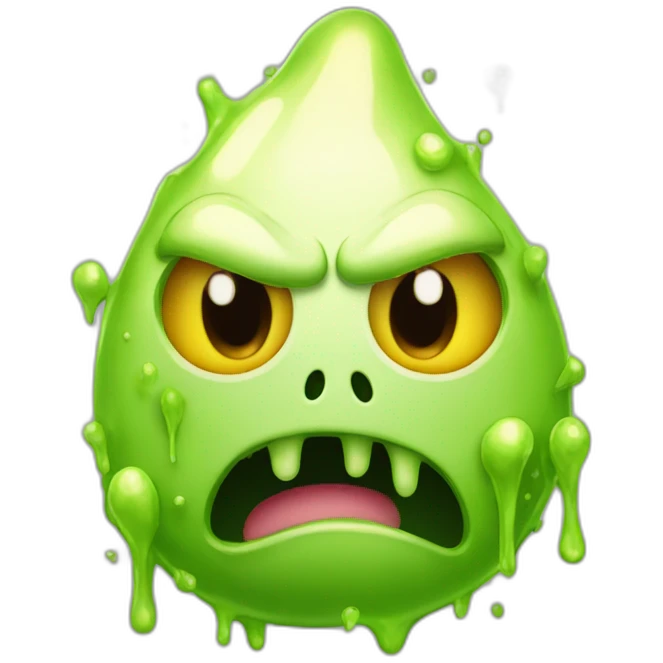 angry slime with eye color gold emoji