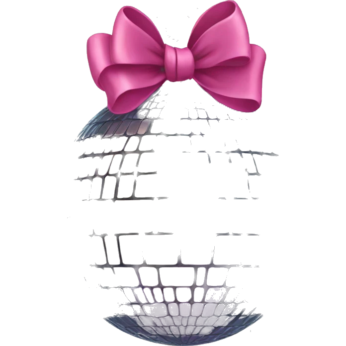 Disco ball with a bow on top  emoji