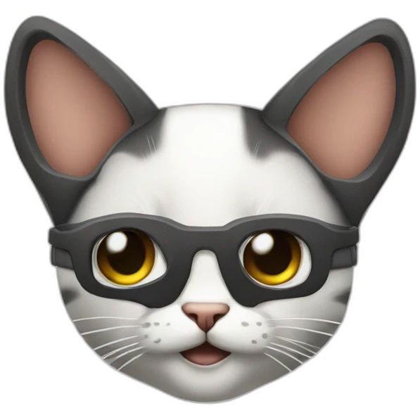 Casque avec des oreilles de chat dessus emoji
