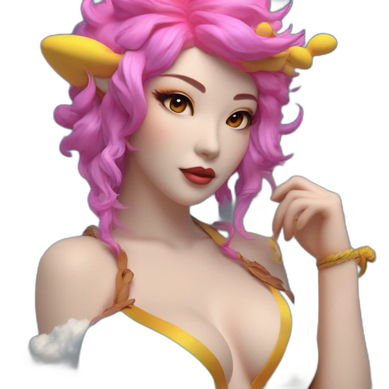 1milf, rainbow-dyed-hair, Gold eyes, colorful, autumn, cumulonimbus clouds on derrière Print 3d,accidentalactual-dslr-photo pawgmacrocougarportraiture of shihoriendo clear-vinyl emoji