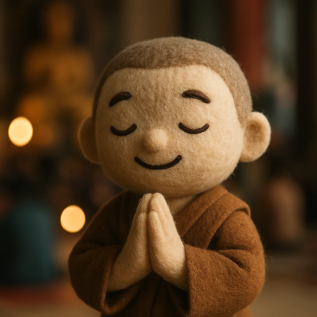 people praying in a Buddhist temple emoji