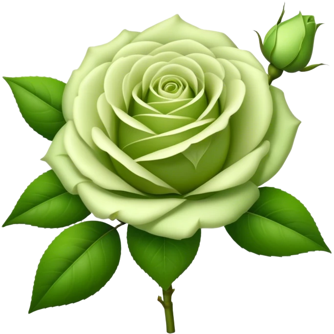 big bouquet Soft Green Tea Rose, luxuriant, leaf, bud emoji