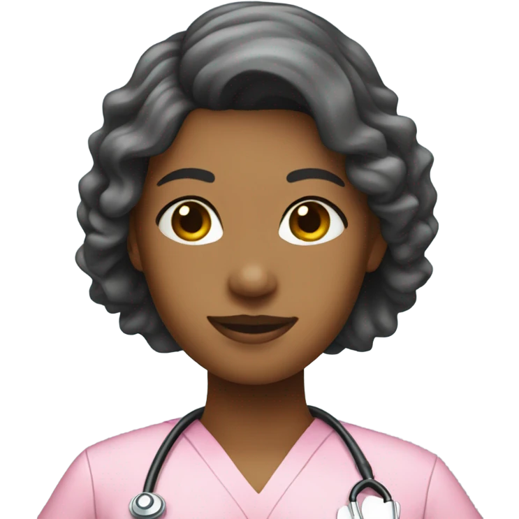 nurse with pink scrubs emoji