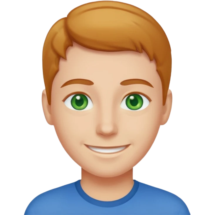 green eyed, blue shirt emoji