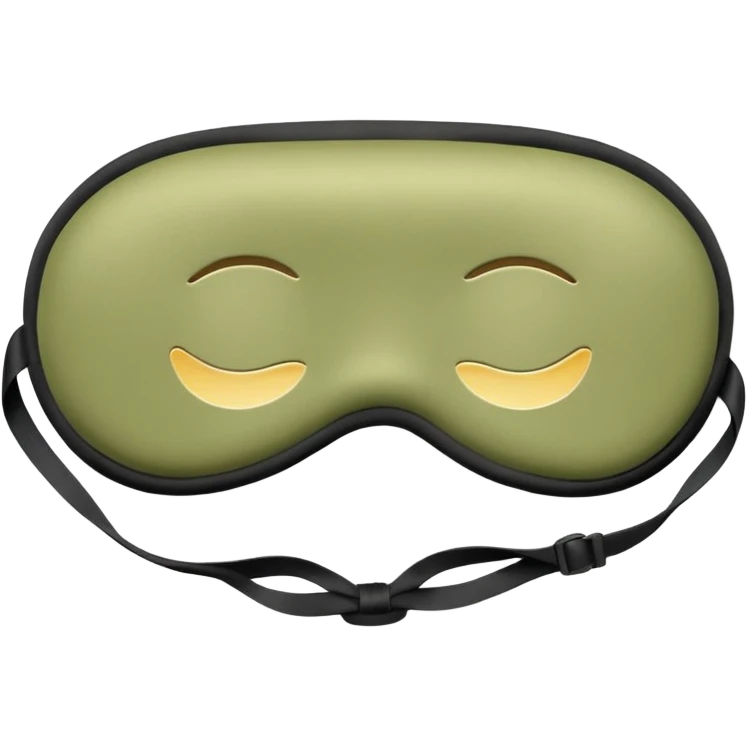 Light olive Sleep Mask emoji
