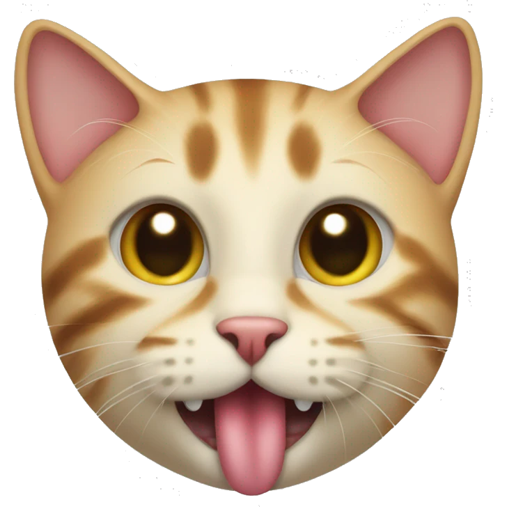 Cat licking itself  emoji