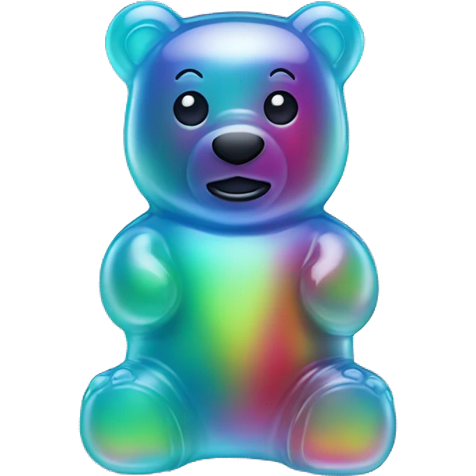 Iridescent gummy bear emoji