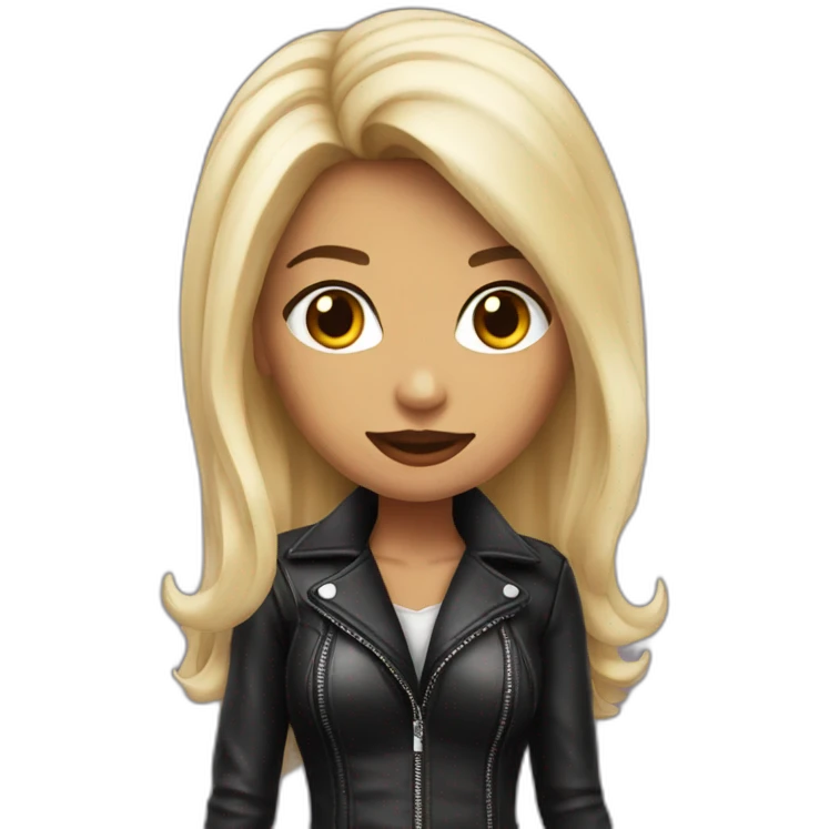 sexy rock leather girl emoji