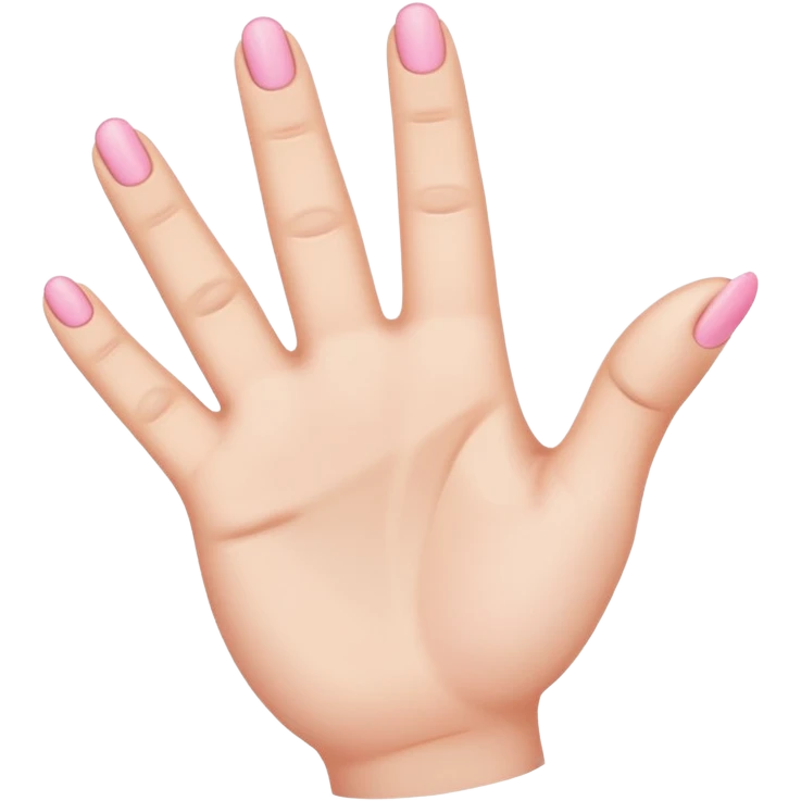 hand with pinky finger down, other fingers up emoji
