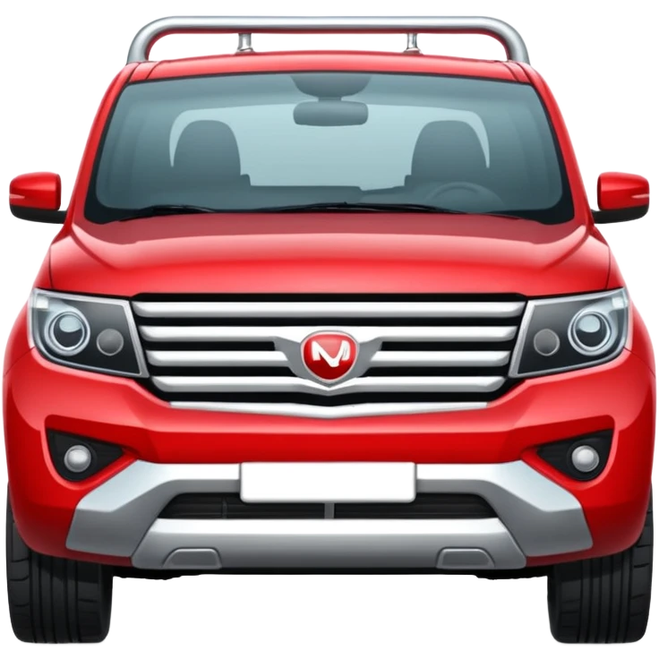 Red np300 with a bullbar emoji