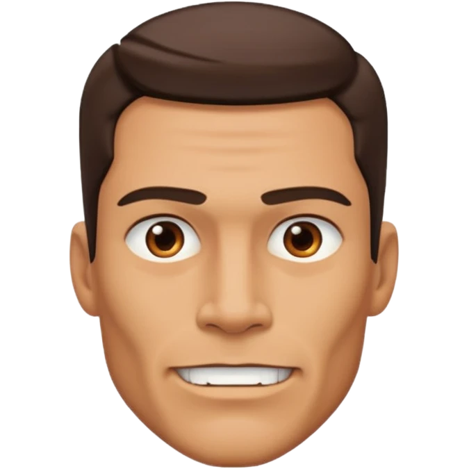 Make an emoji with a big jaw line and a alpha masculine look emoji