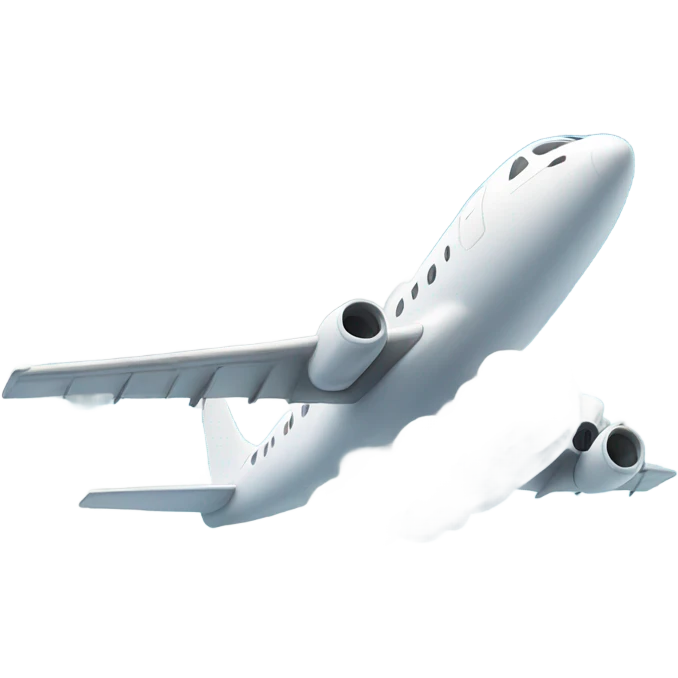 Plane flying through cloudy  emoji