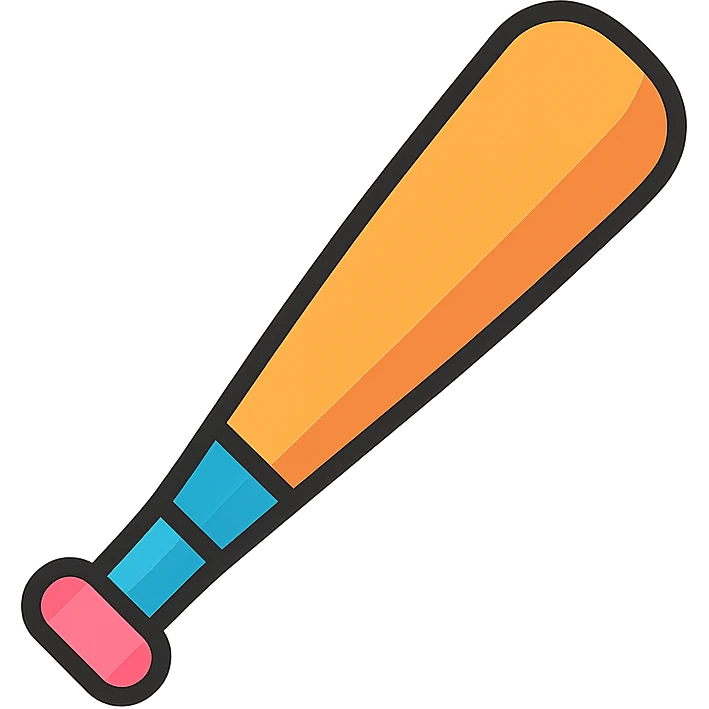 baseball bat, simple emoji