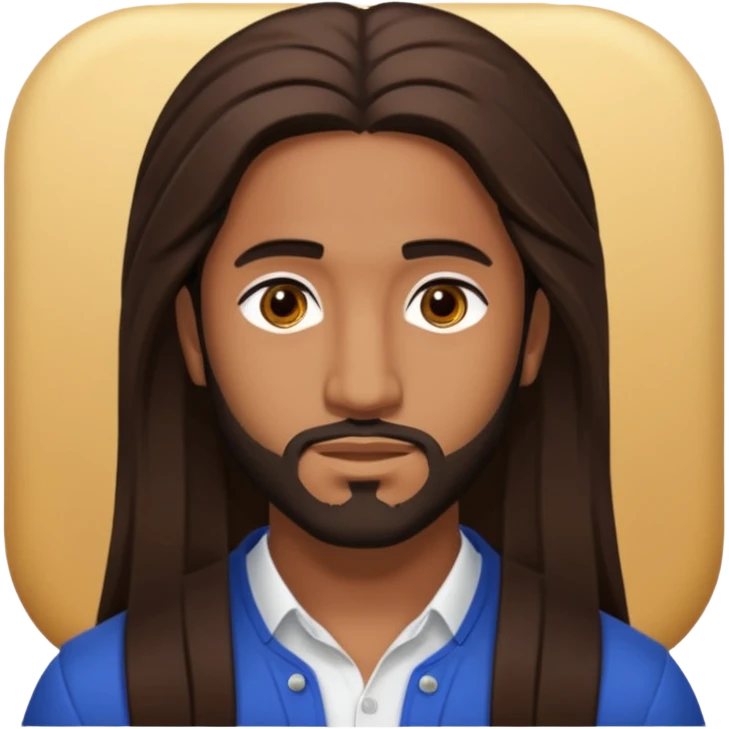 Omarion with long dark brown hair emoji